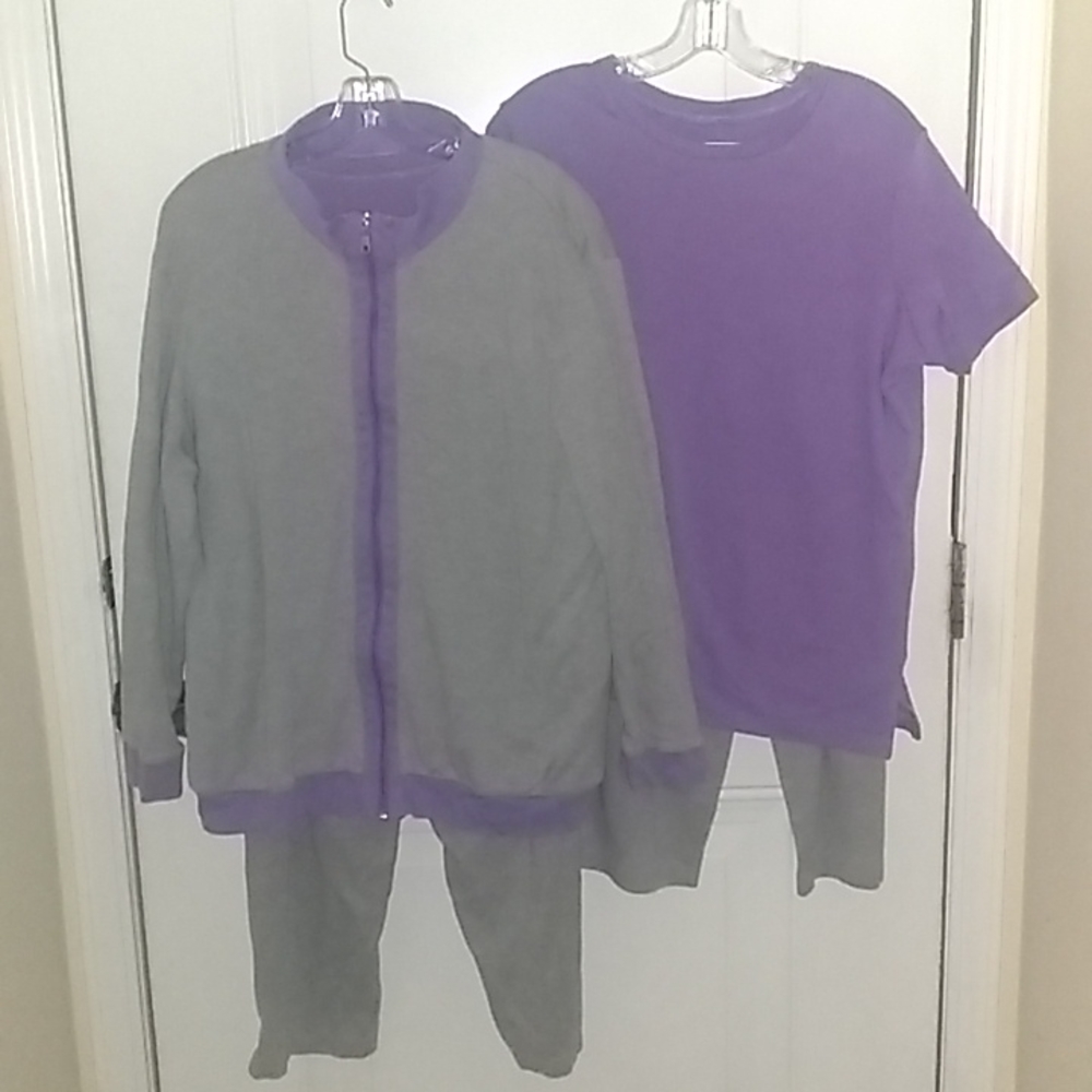 5pc lav/gray weekend set